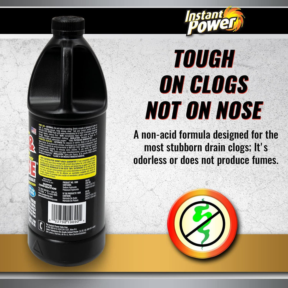 Closeup of Instant Power 1 liter bottle ready for home use
