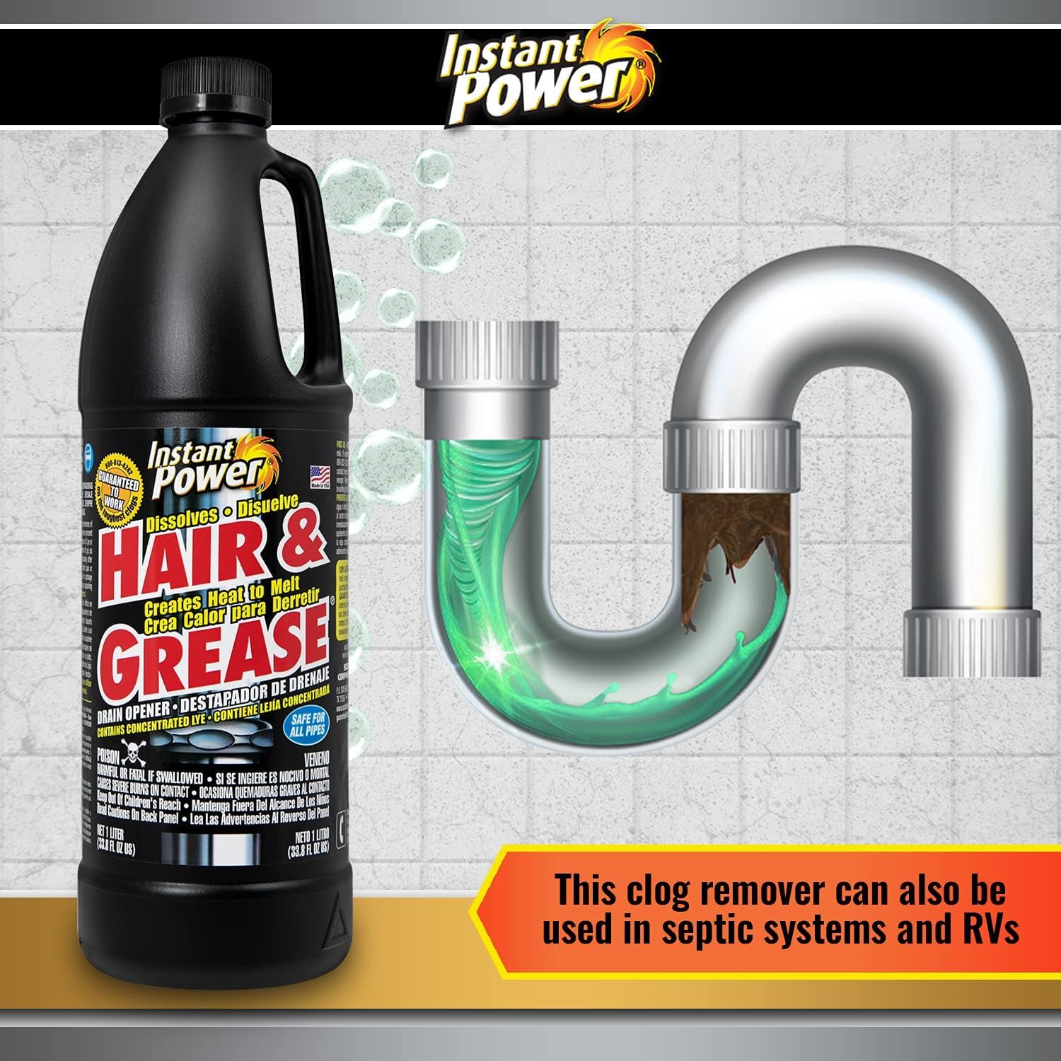 Pack of two Instant Power bottles shown for value and home maintenance