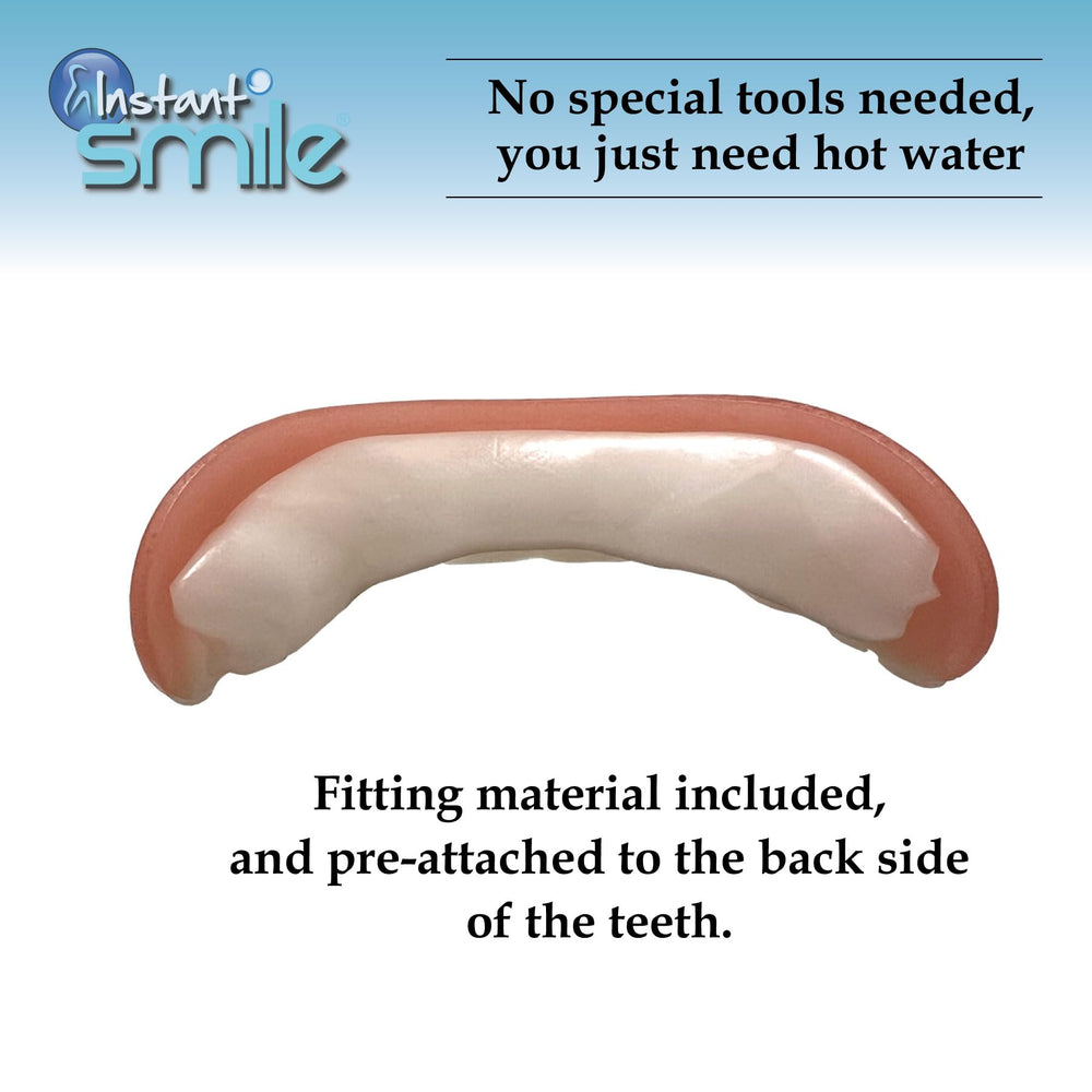 Instant Smile Comfort Fit Flex boxed product shows portable cosmetic smile option.