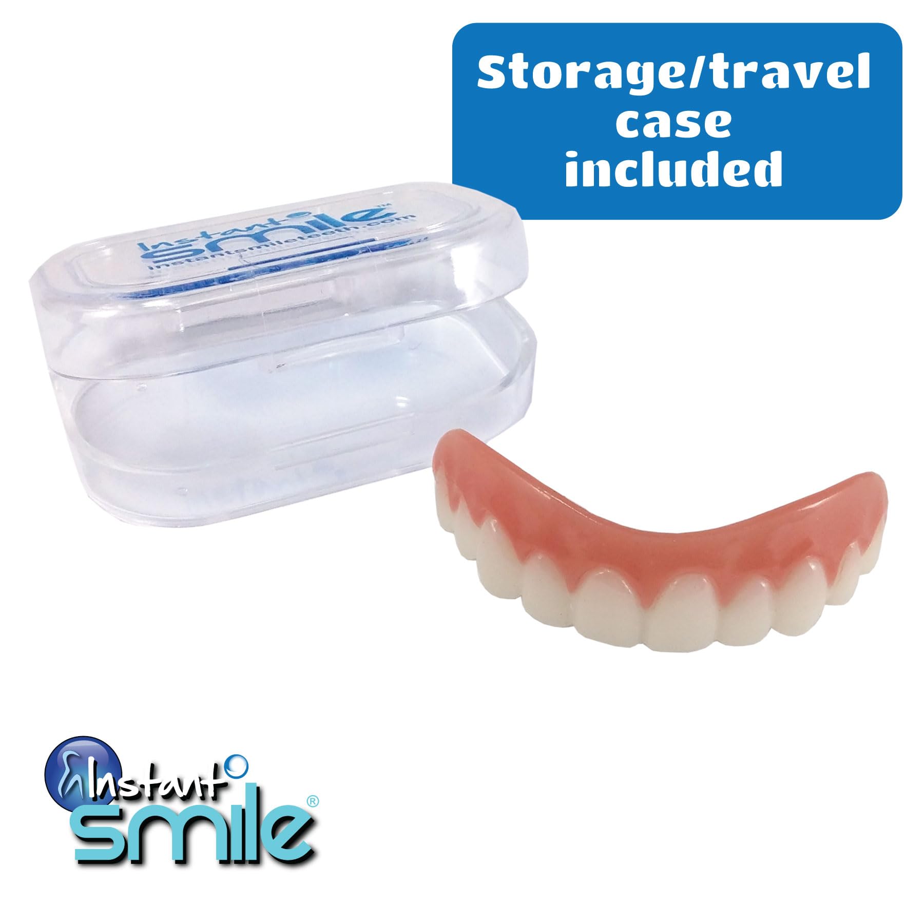 Instant Smile Comfort Fit Flex model wearing the veneer demonstrates natural look.