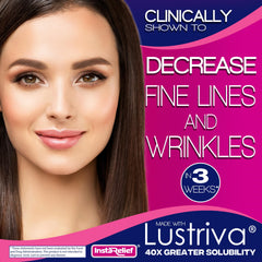 Close-up of shiny, thicker hair strands with InstaRelief Lustriva