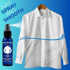 InstaSteam fabric refresh and odor eliminator spray for home or on the go.