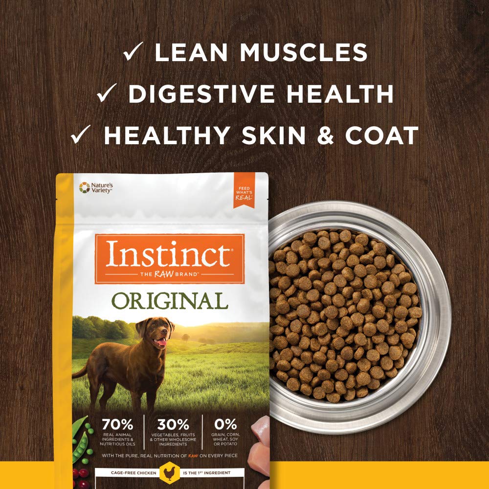 Instinct Original probiotic and omega-rich formula supports digestion and coat shine