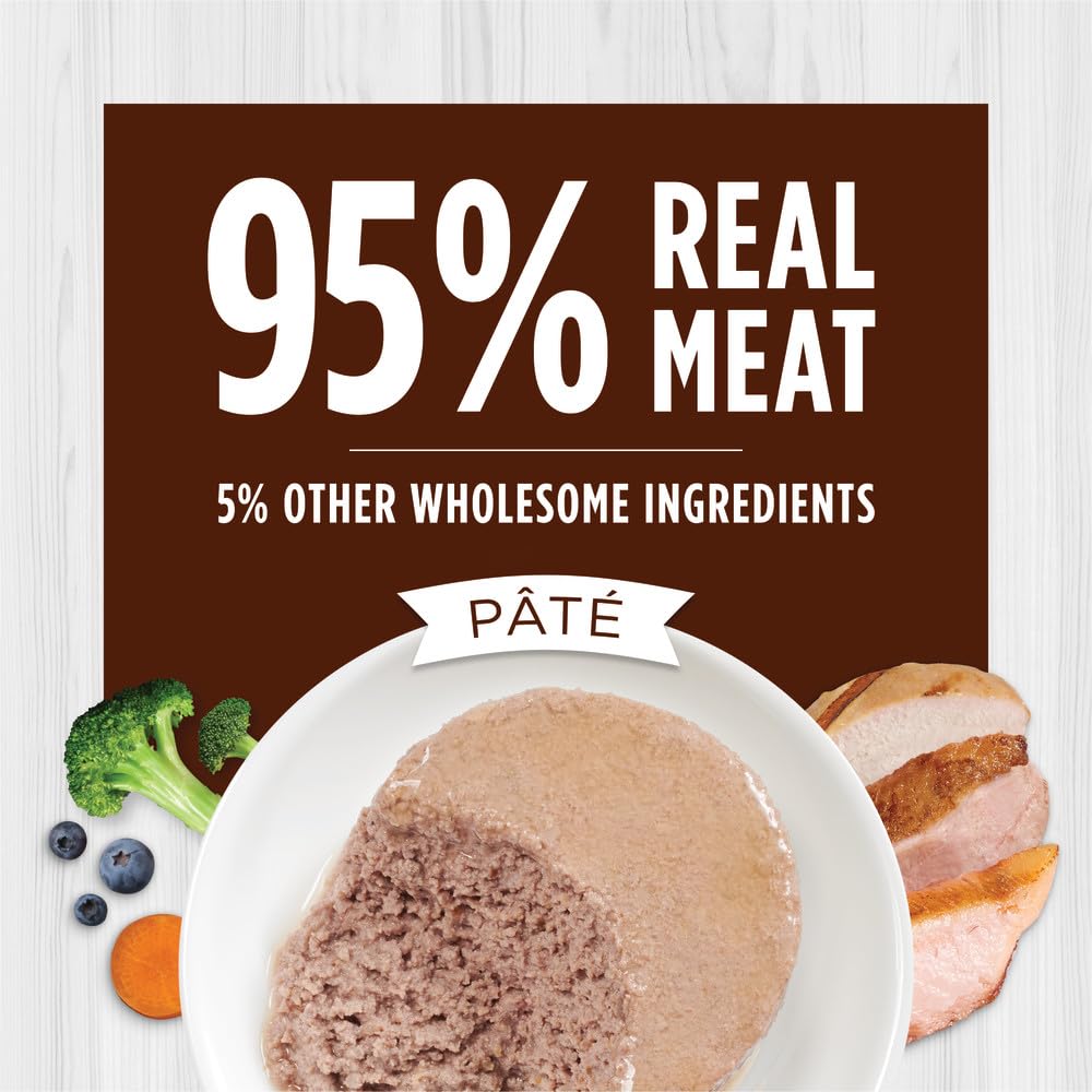 Instinct Original Pate ingredients label highlights 95% real meat and organs.