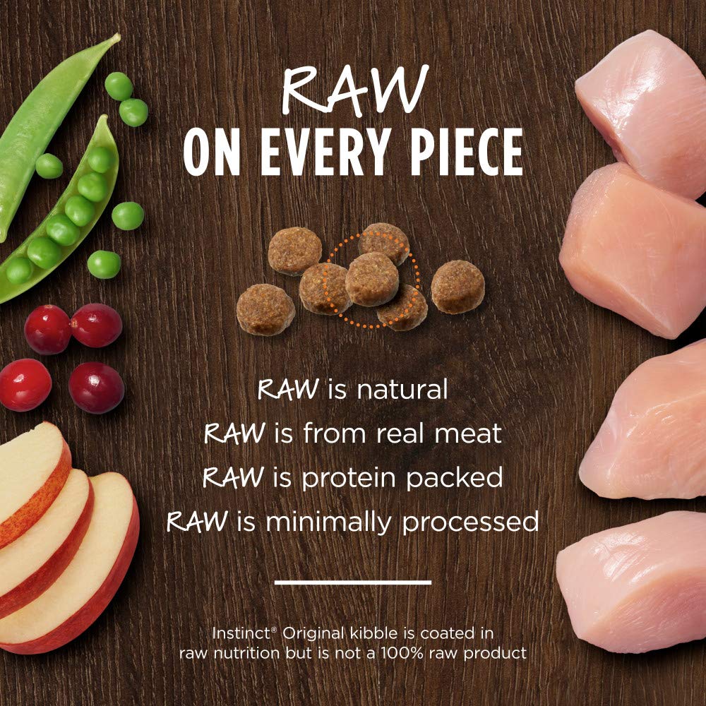 Instinct Original cage-free chicken protein source emphasized in photography