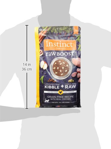 Instinct Raw Boost cage-free chicken first ingredient supports lean muscle.