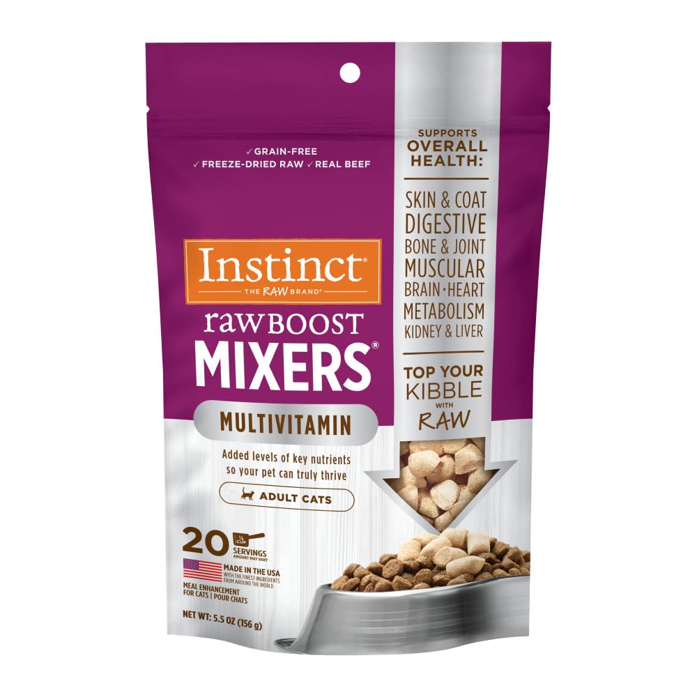 Instinct Raw Boost Mixers bag front adds real beef flavor and nutrition.