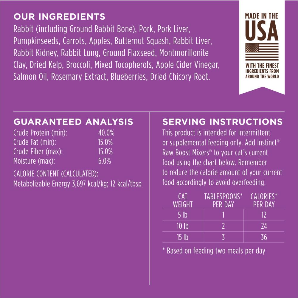 Instinct Raw Boost Mixers : préparation rapide et pratique.