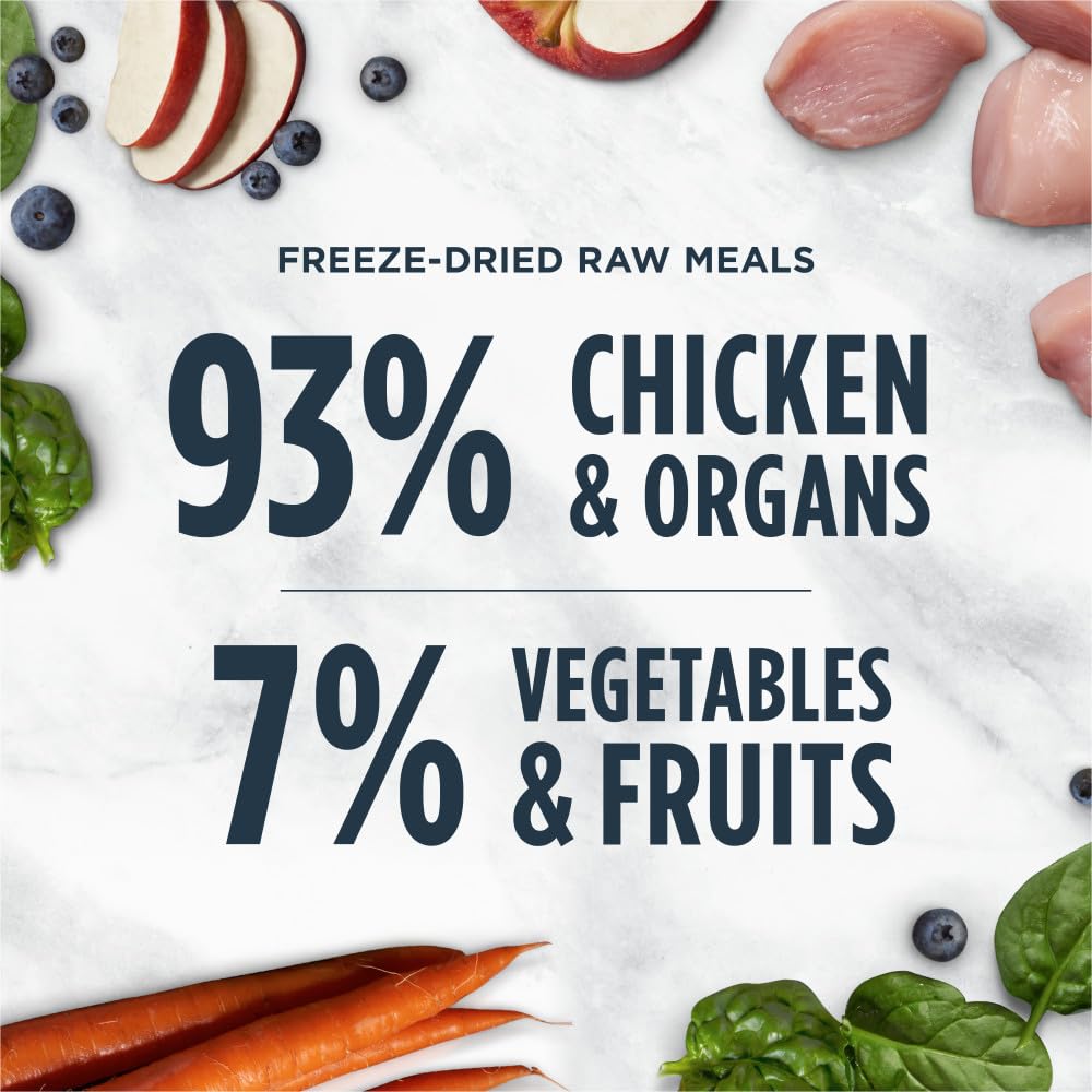 Instinct raw chicken bites texture—bite-sized protein for cats.