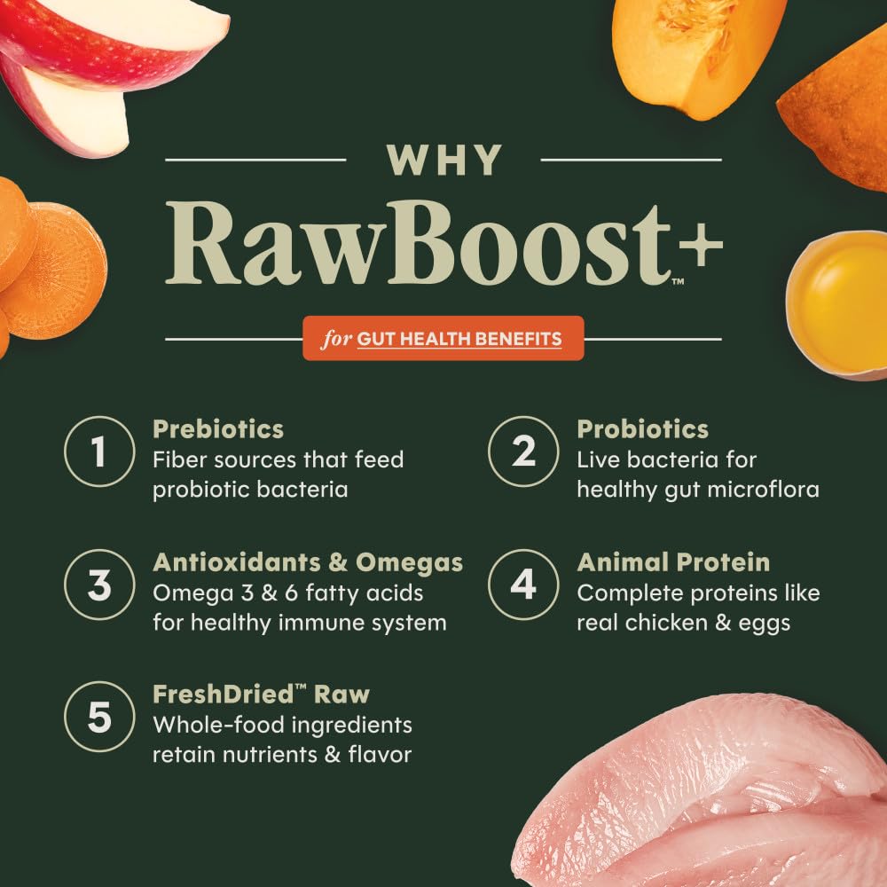 Instinct RawBoost FreshDried Raw chunks show bold flavor and satisfying crunch