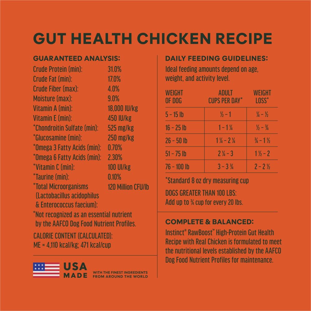 Instinct RawBoost real chicken protein image highlights primary ingredient