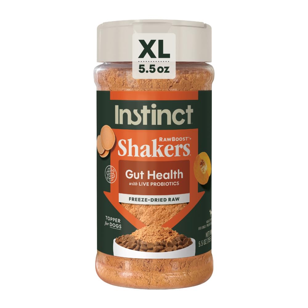 Instinct RawBoost Shakers chicken bottle front for convenient digestive support