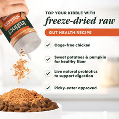 Close-up of pour/spoon showing easy topper application for dogs