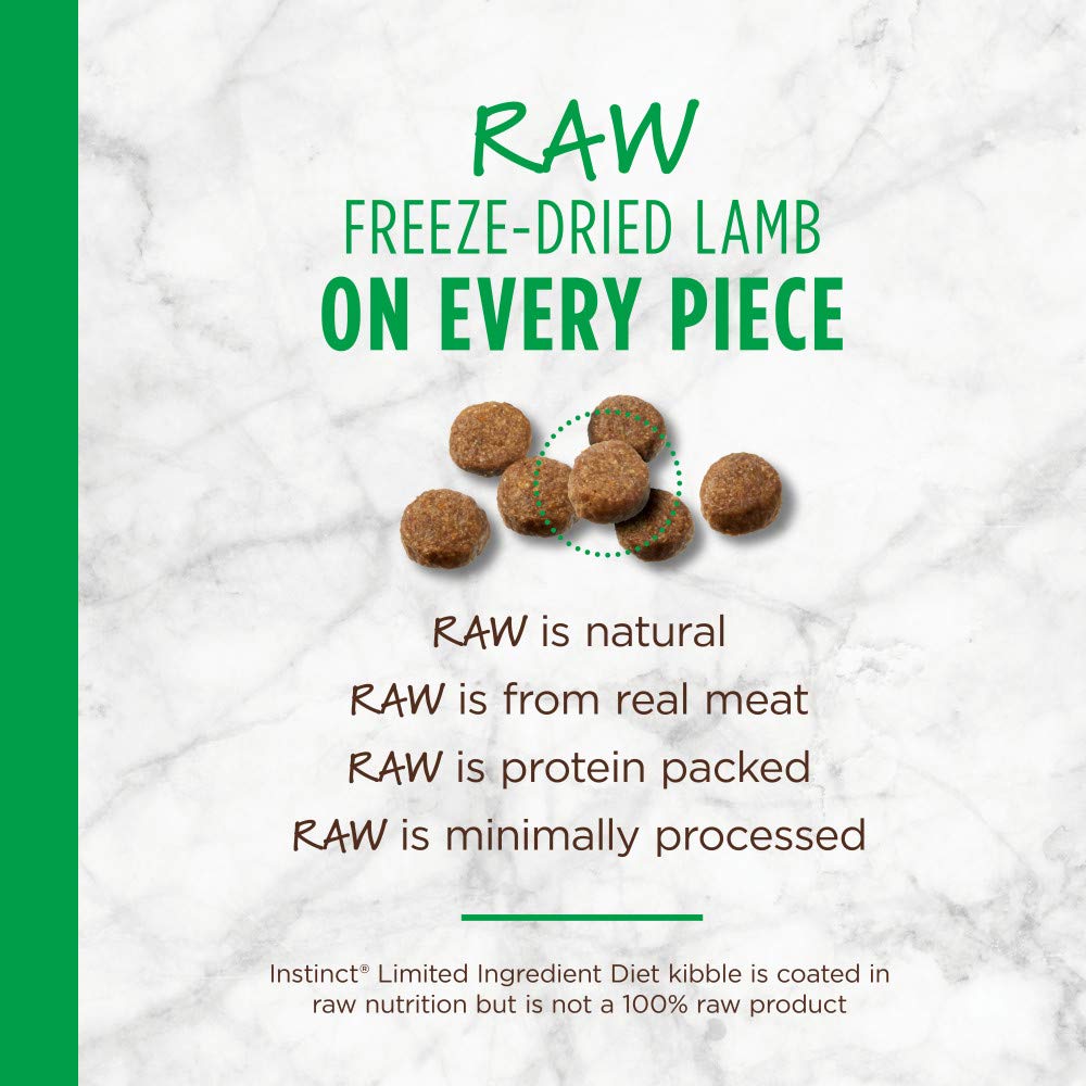 USA-made Instinct dog food packaging emphasizing quality and safety.