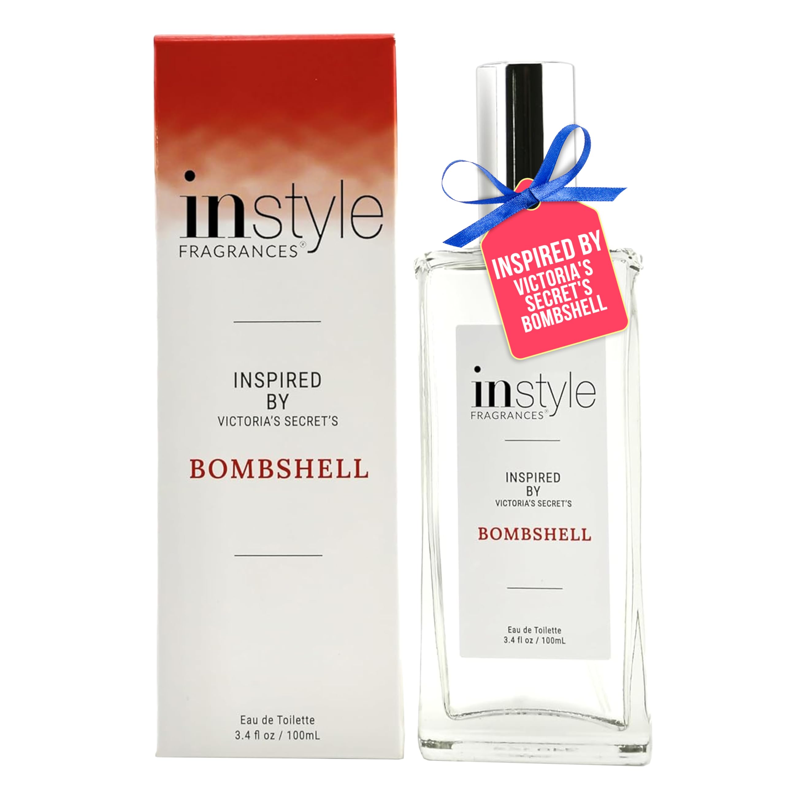 InStyle Fragrances Bombshell-inspired bottle on vanity for daily wear