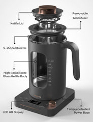 intasting temperature knob for precise heat control