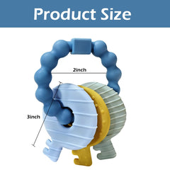 Intatikoo soft ring teether offers easy grip for tiny hands.