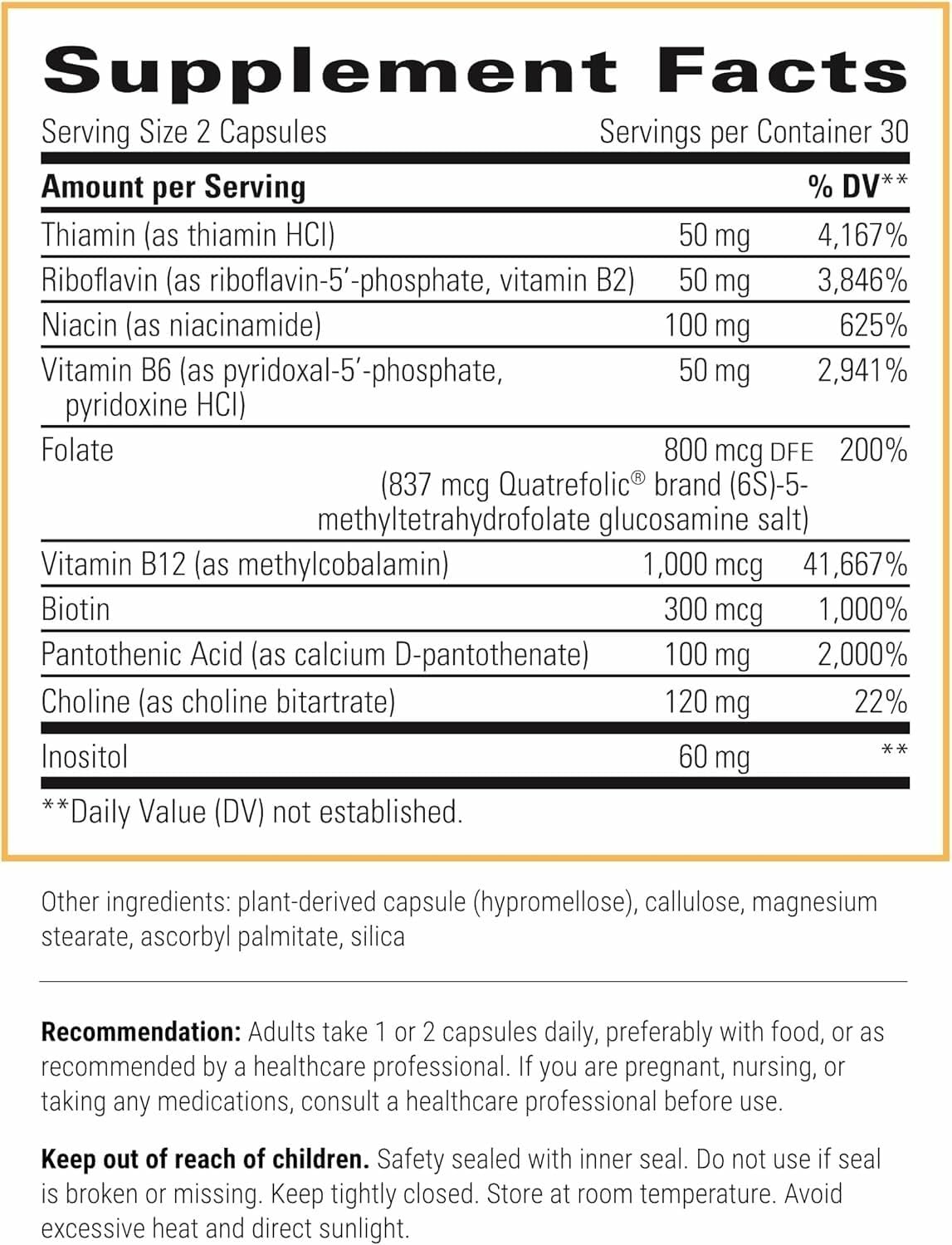Integrative Therapeutics Active B-Complex capsules ready for daily use.