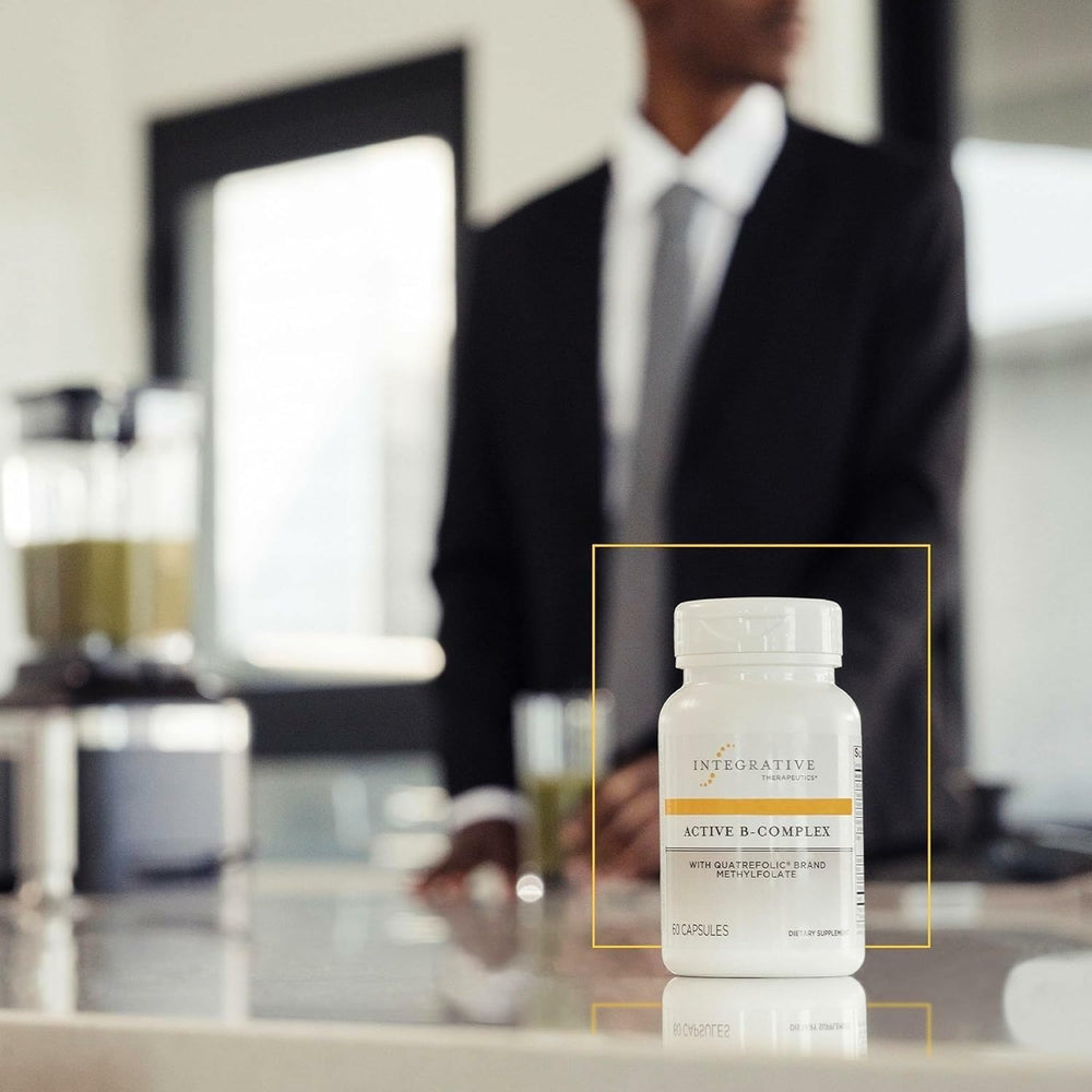 Integrative Therapeutics Active B-Complex close-up capsule details.