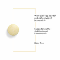 Close-up of AllQlear quail egg powder blend highlighting natural ingredients.