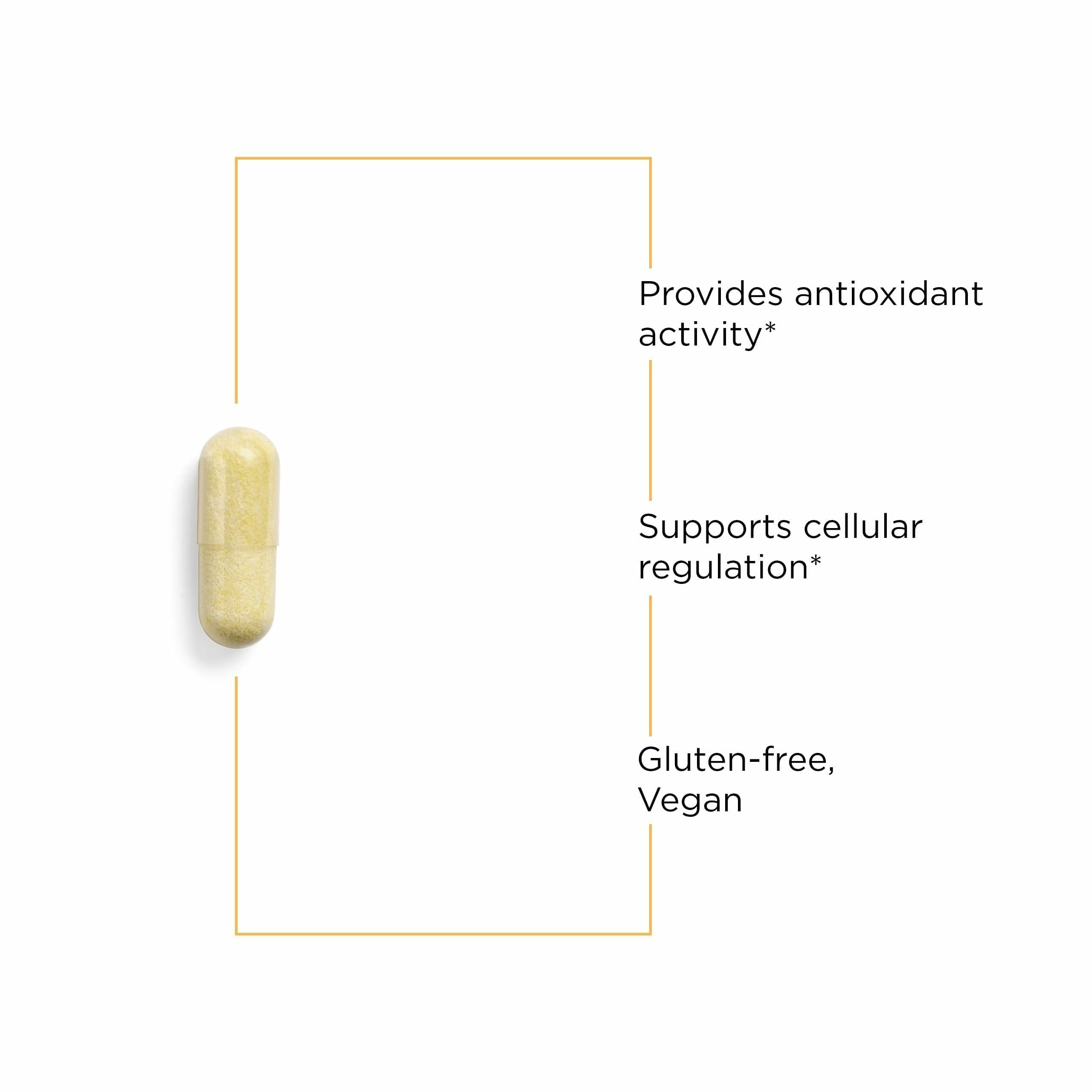 Integrative Therapeutics Alpha-Glycosyl Isoquercitrin capsules close-up for easy dosing.