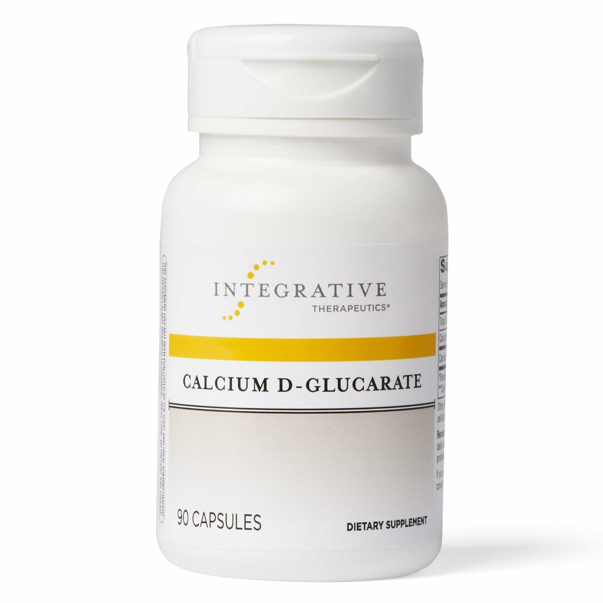 Integrative Therapeutics Calcium D-Glucarate bottle front highlights purity and daily use.