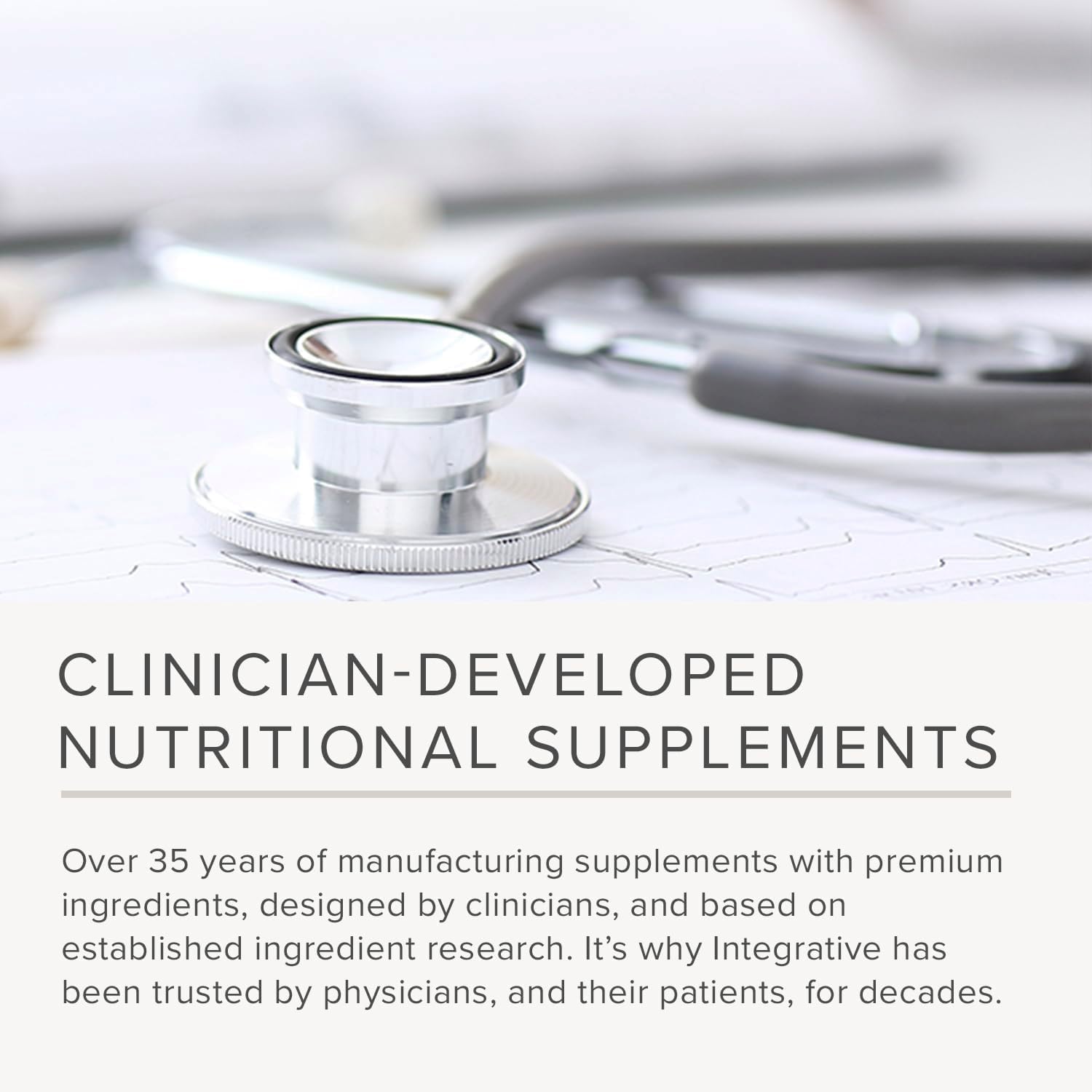Dairy-free seal on Integrative Therapeutics bottle signals allergen-free design