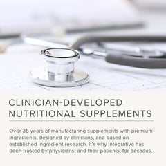 Dairy-free seal on Integrative Therapeutics bottle signals allergen-free design