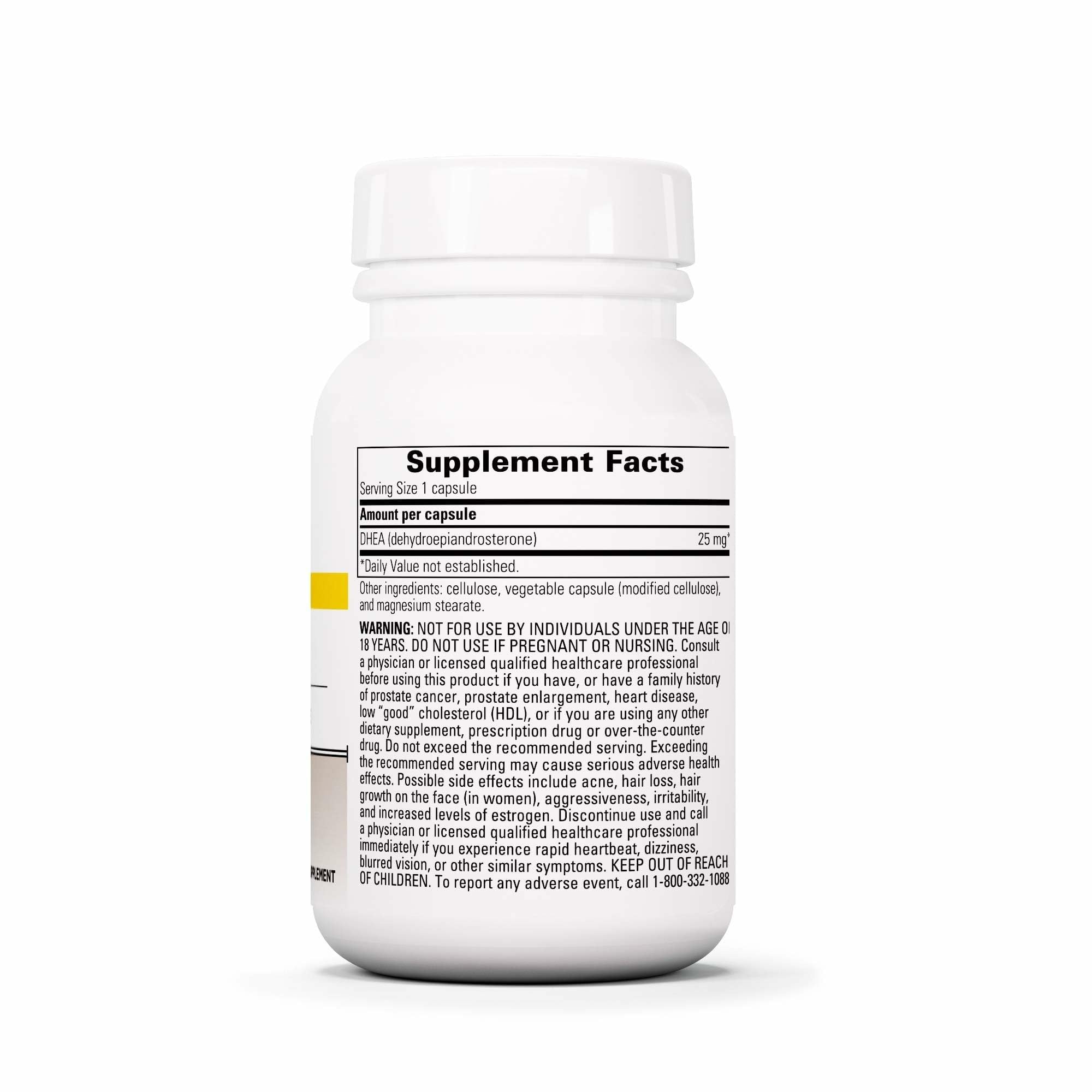 Integrative Therapeutics DHEA-25 capsules close-up showing 25 mg dose