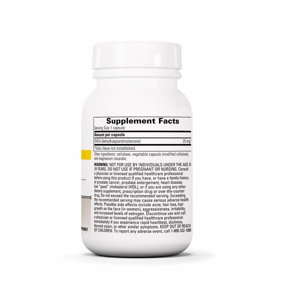 Integrative Therapeutics DHEA-25 capsules close-up showing 25 mg dose