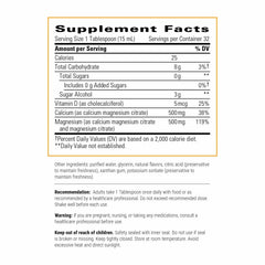 Pouring Integrative Therapeutics liquid calcium magnesium berry for easy dosing.