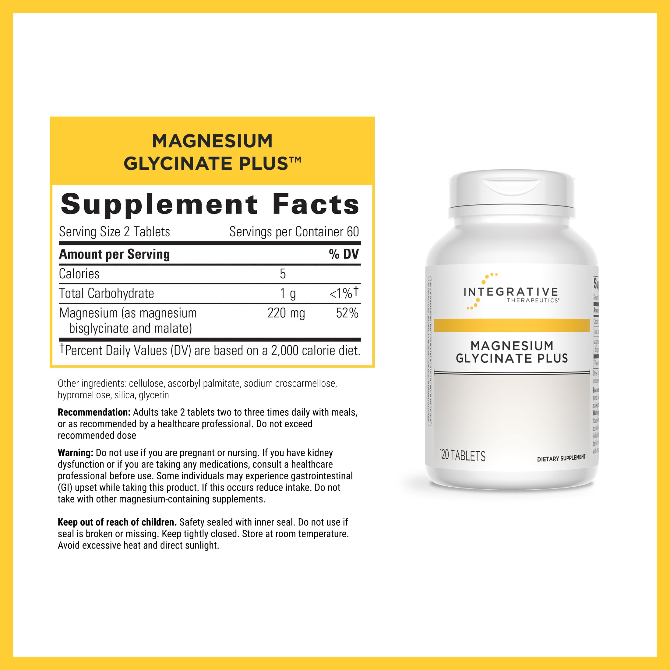 Magnesium Glycinate Plus capsules for daily muscular and neural function support.