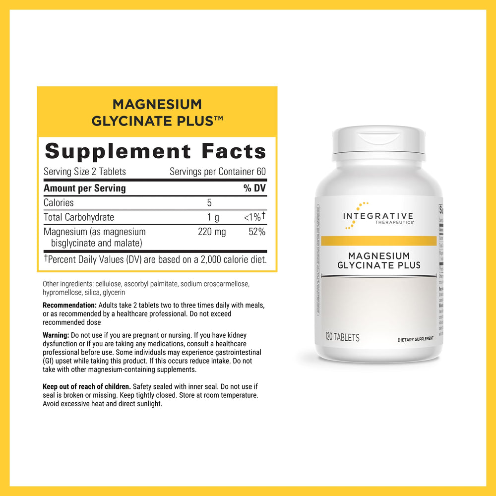 Magnesium Glycinate Plus capsules for daily muscular and neural function support.