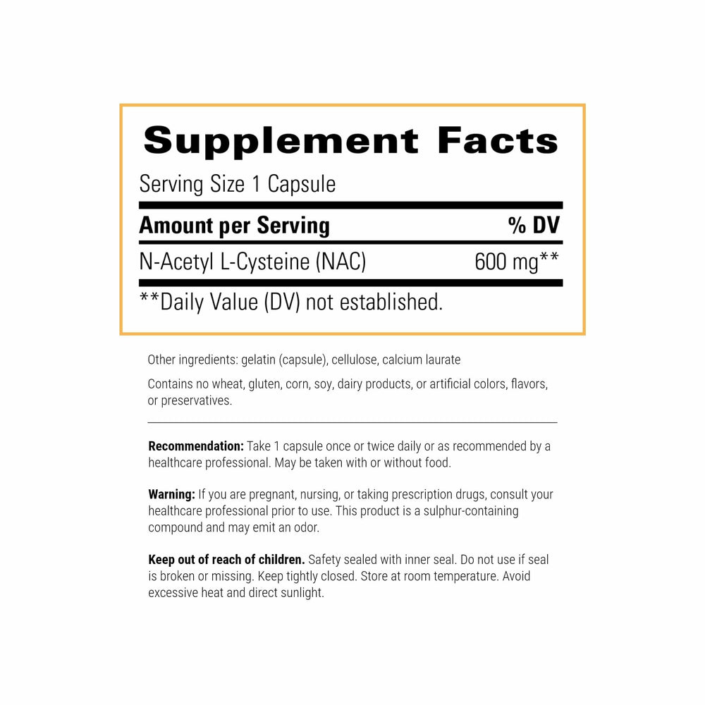 Integrative Therapeutics NAC capsules closeup highlighting convenient daily serving