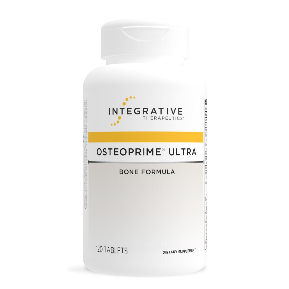 Integrative Therapeutics OsteoPrime Ultra bottle front showing a bone health product.