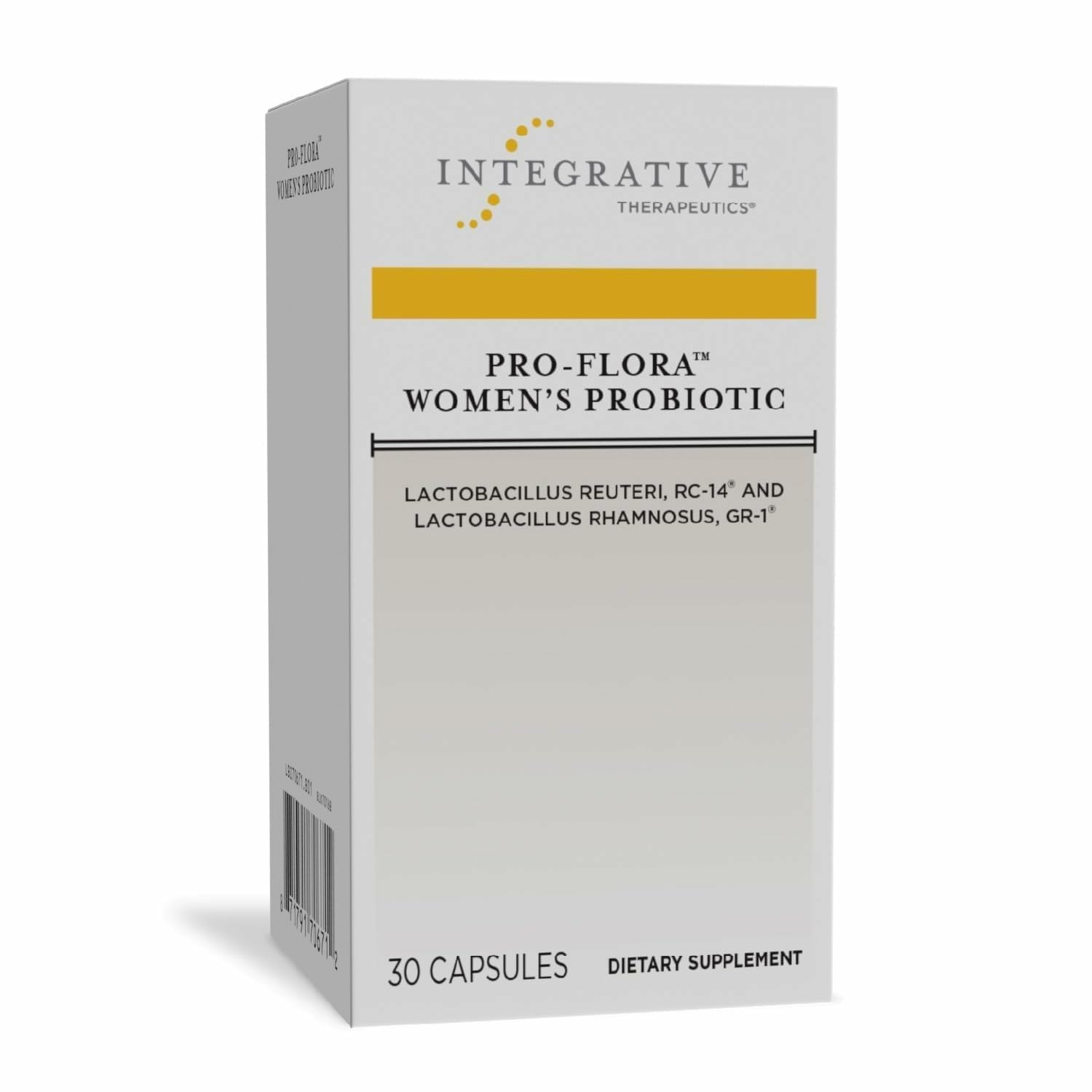 Integrative Therapeutics Pro-Flora bottle for daily vaginal health support.