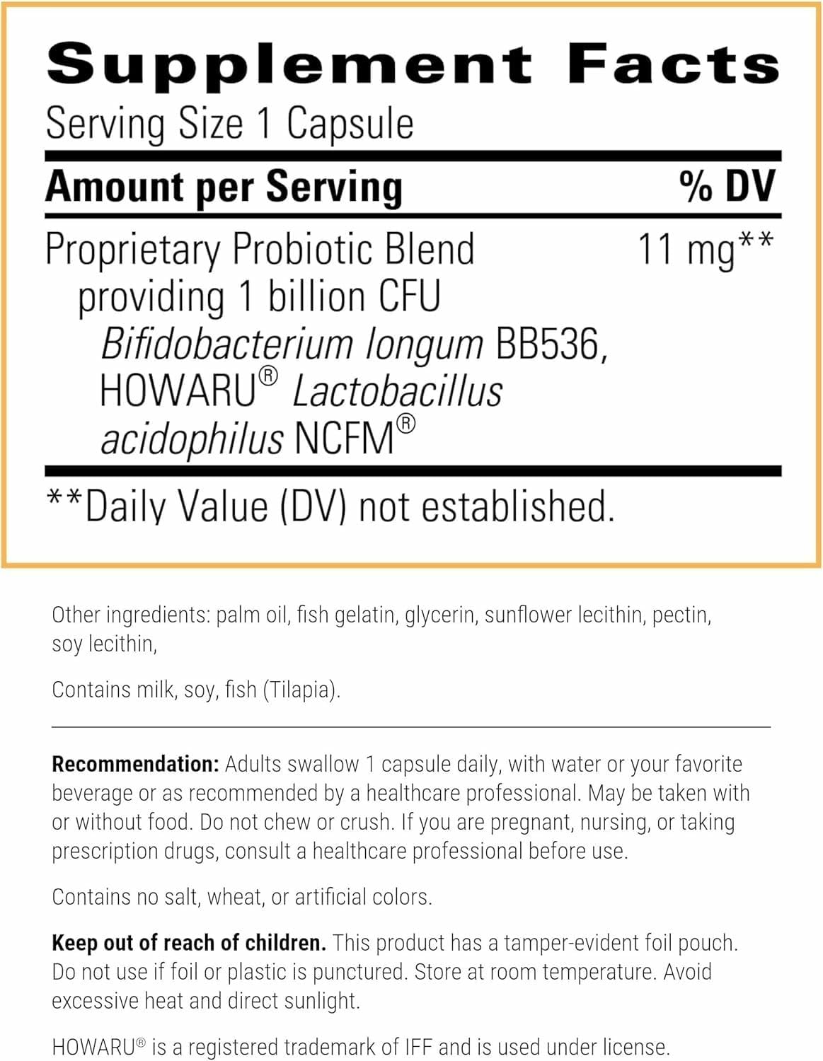 Integrative Therapeutics Probiotic Pearls bottle front for convenient daily intake