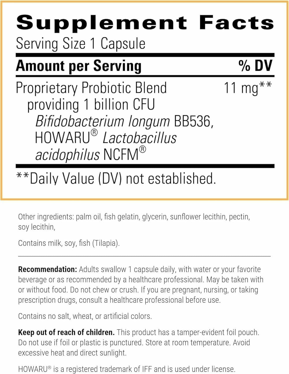 Integrative Therapeutics Probiotic Pearls bottle front for convenient daily intake
