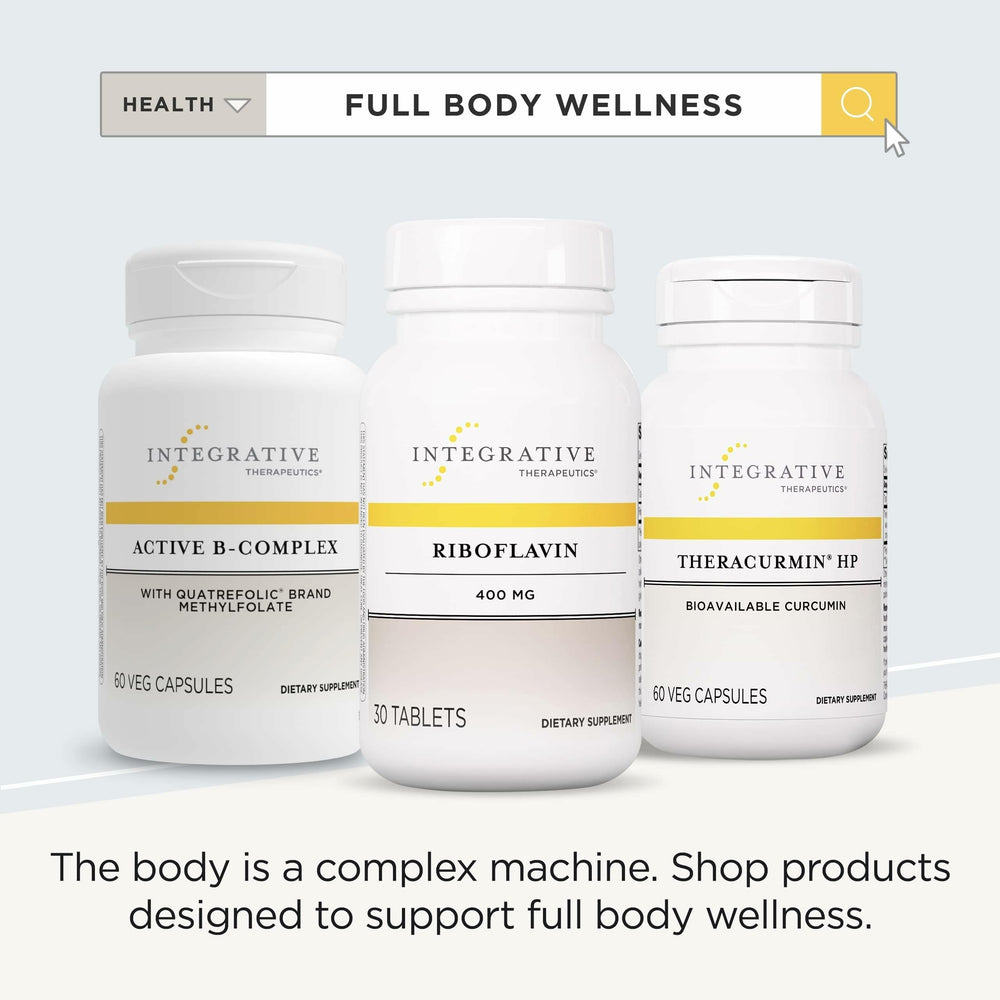 Integrative Therapeutics Riboflavin packaging details conveying brand quality and trust.