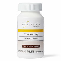 Integrative Therapeutics Vitamin D3 chocolate chew bottle for convenient daily use with potential immune support