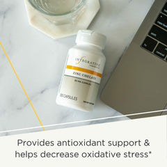 Integrative Therapeutics Zinc Chelate capsules ready for daily antioxidant support.