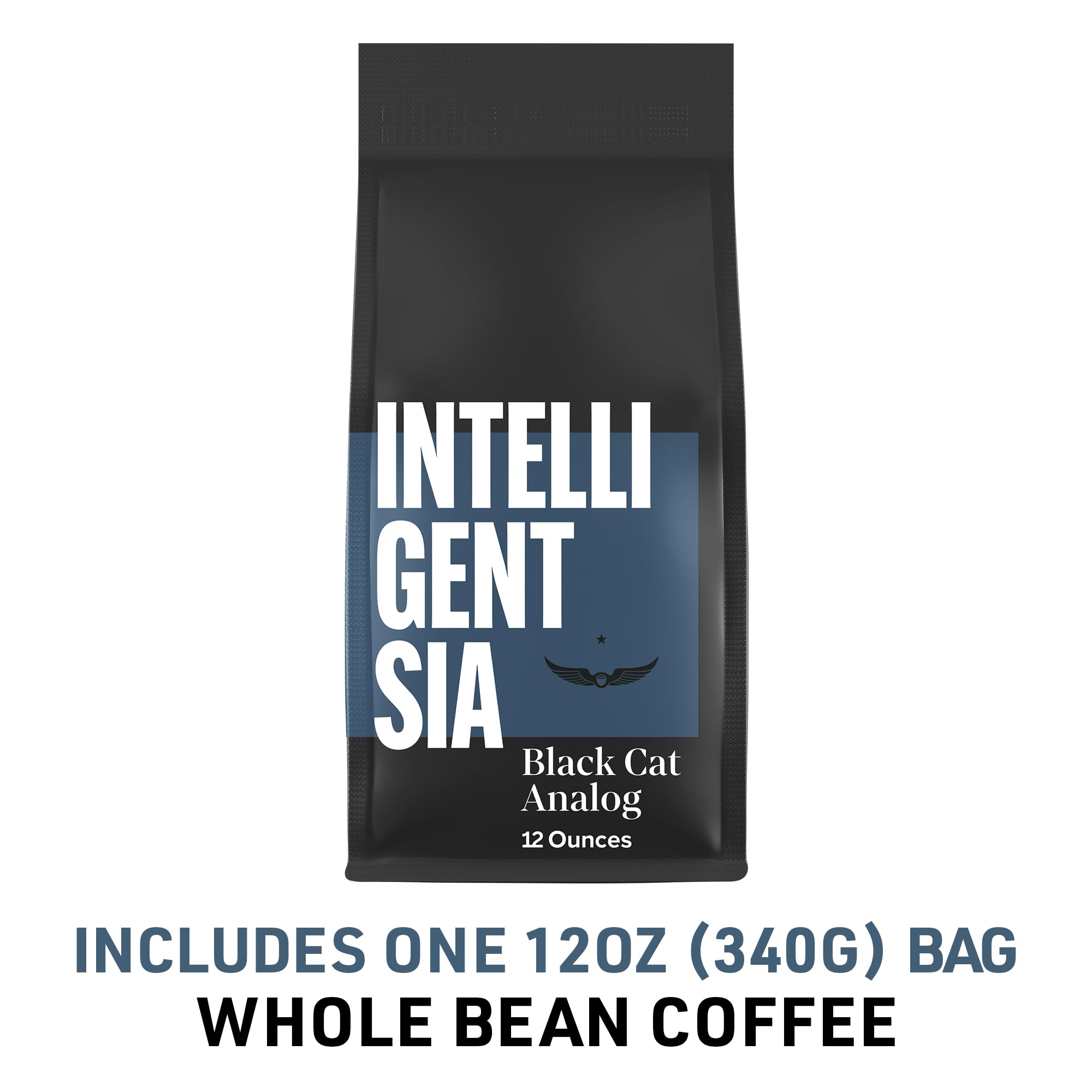 Macro view of glossy, evenly roasted Intelligentsia Black Cat Analog beans.