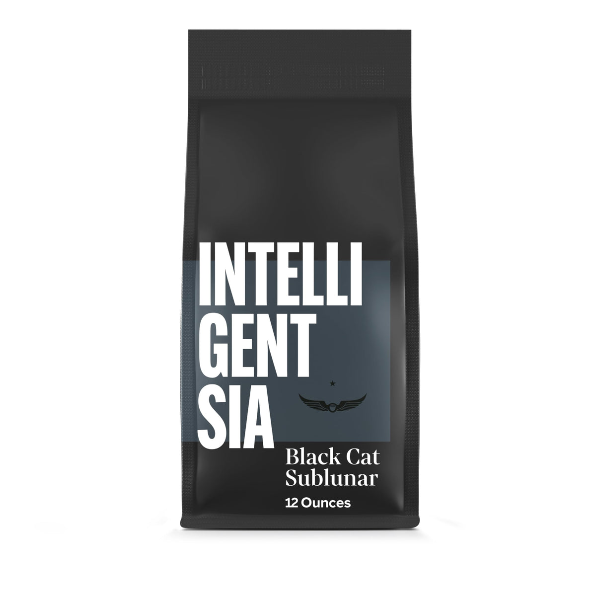 Intelligentsia Black Cat Sublunar Espresso bag front for bold at-home espresso.