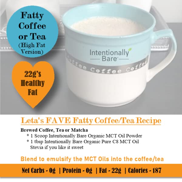 Intentionally Bare MCT Oil smooth-mix for easy blending into recipes.