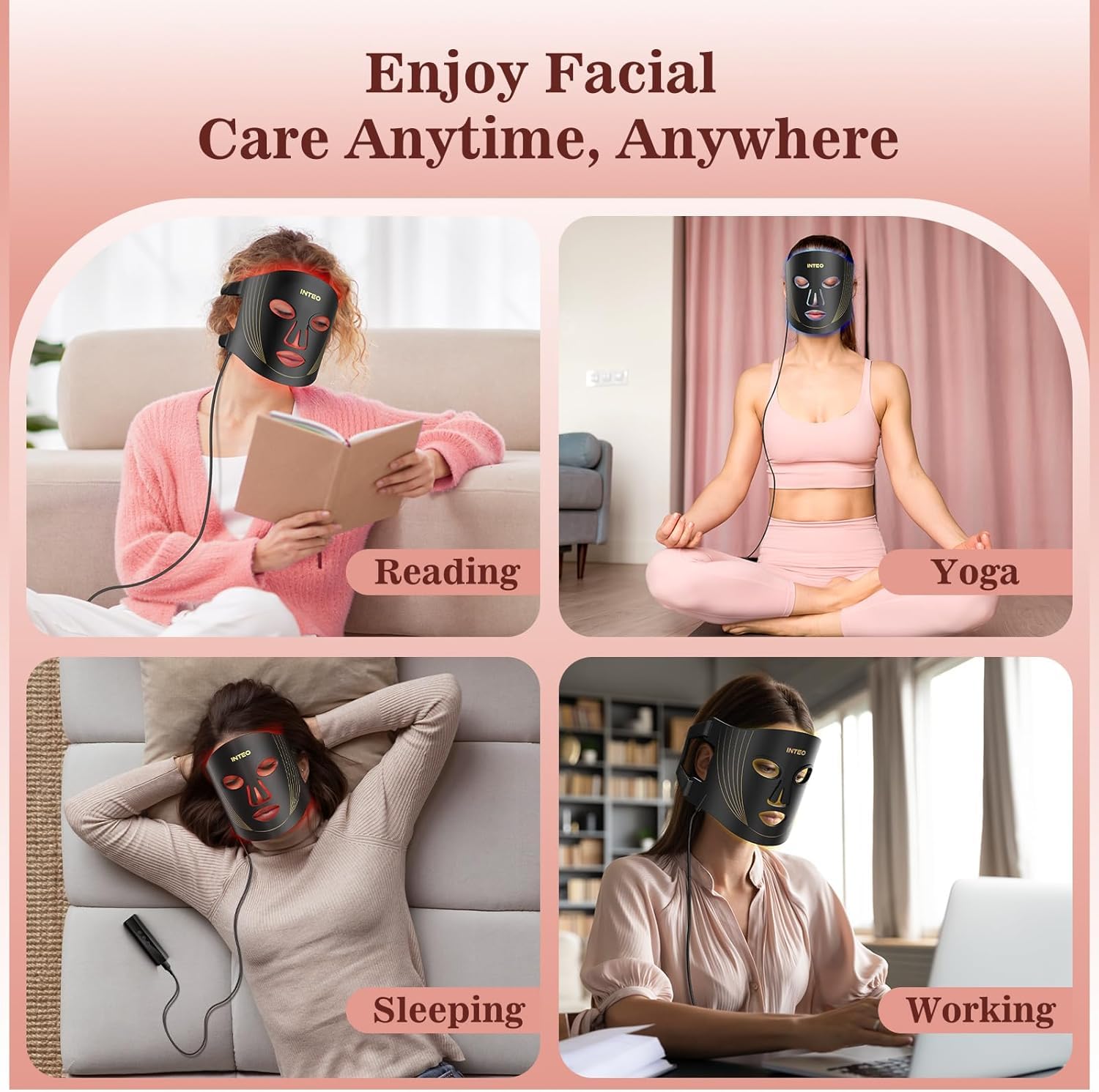 INTEO soft silicone eye mask is easy to clean