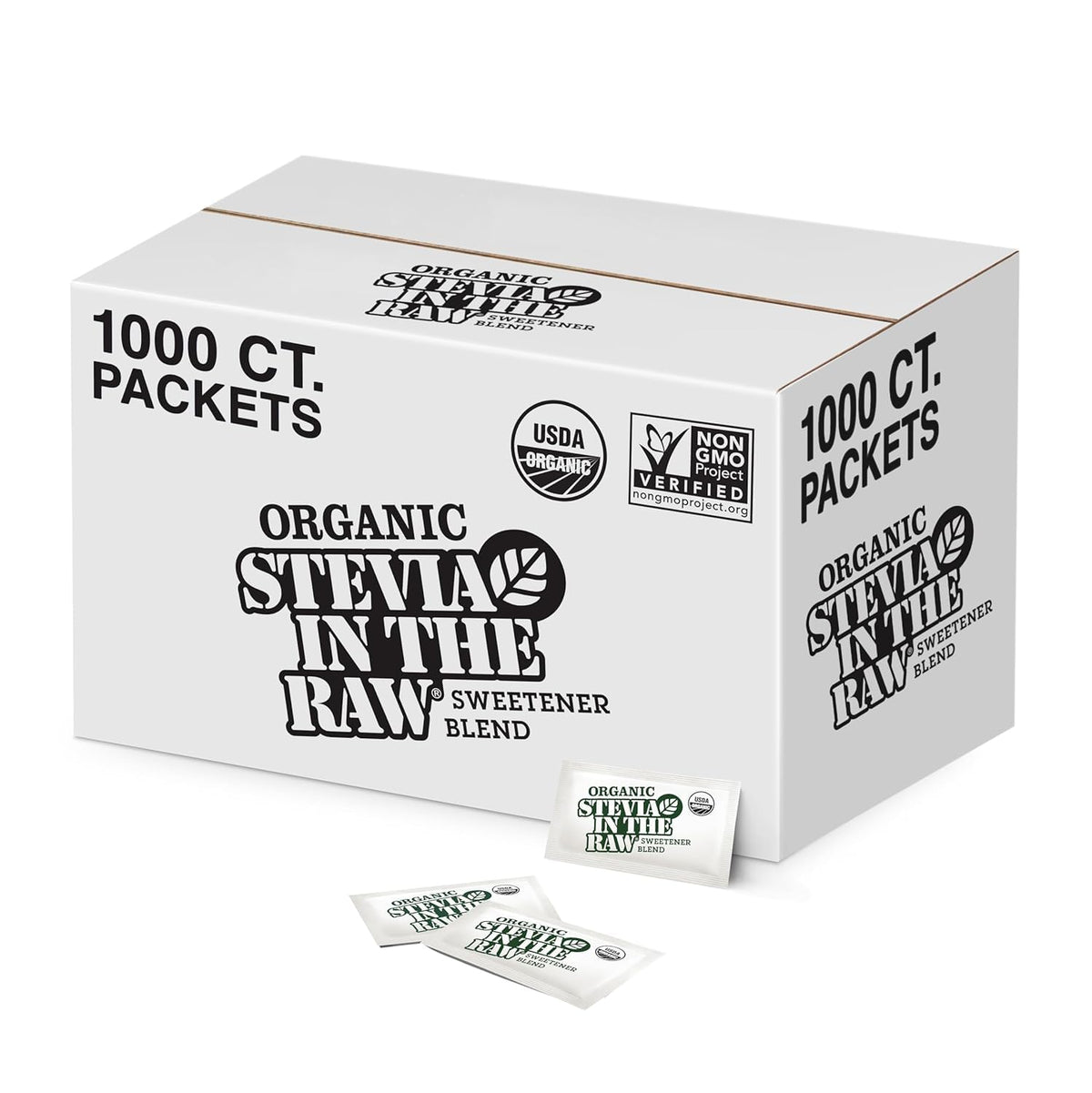 IN THE RAW Organic Stevia Packets in a box for everyday sugar-free sweetness.