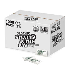 IN THE RAW Organic Stevia Packets in a box for everyday sugar-free sweetness.
