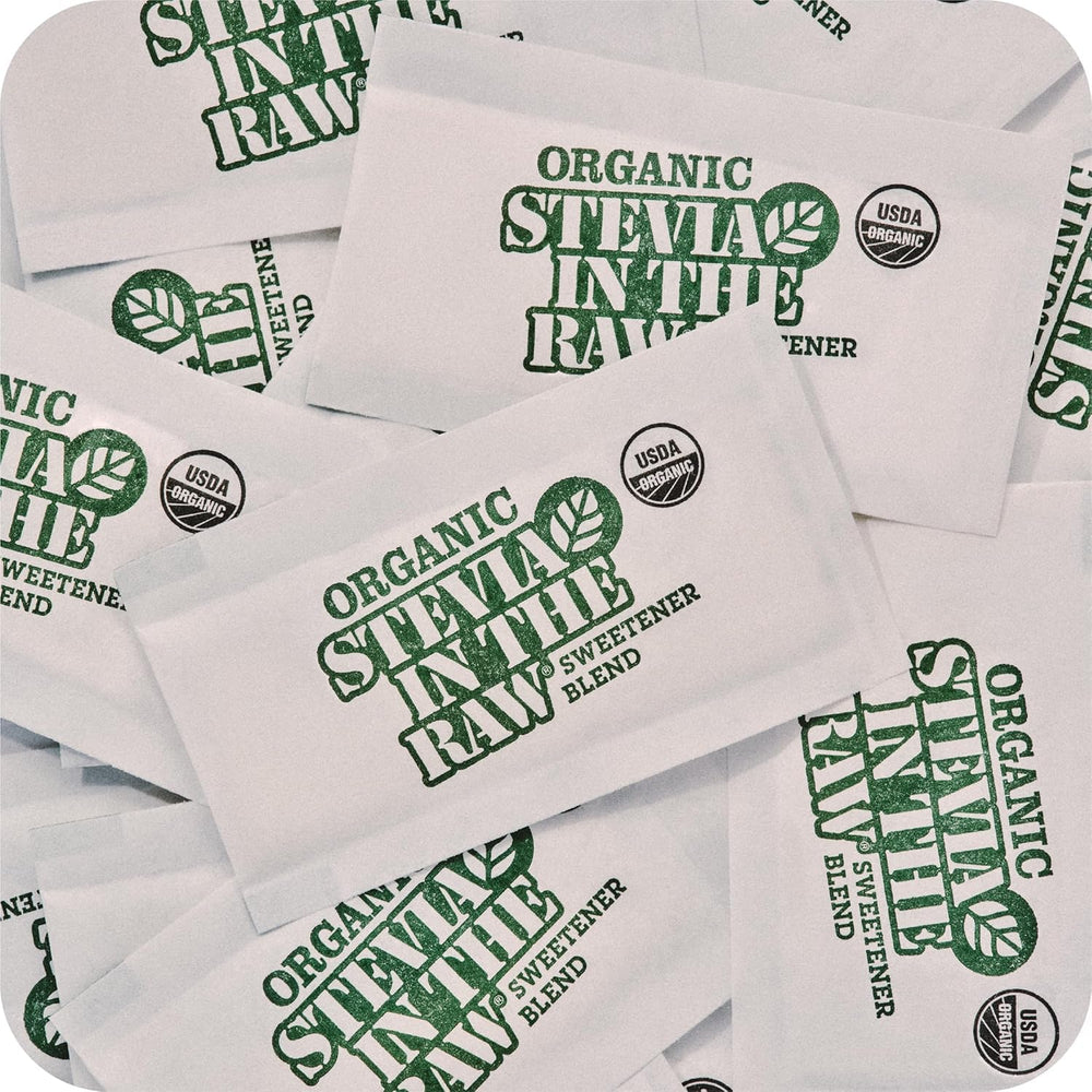 IN THE RAW Stevia Packets in coffee or tea for zero-calorie flavor boost.