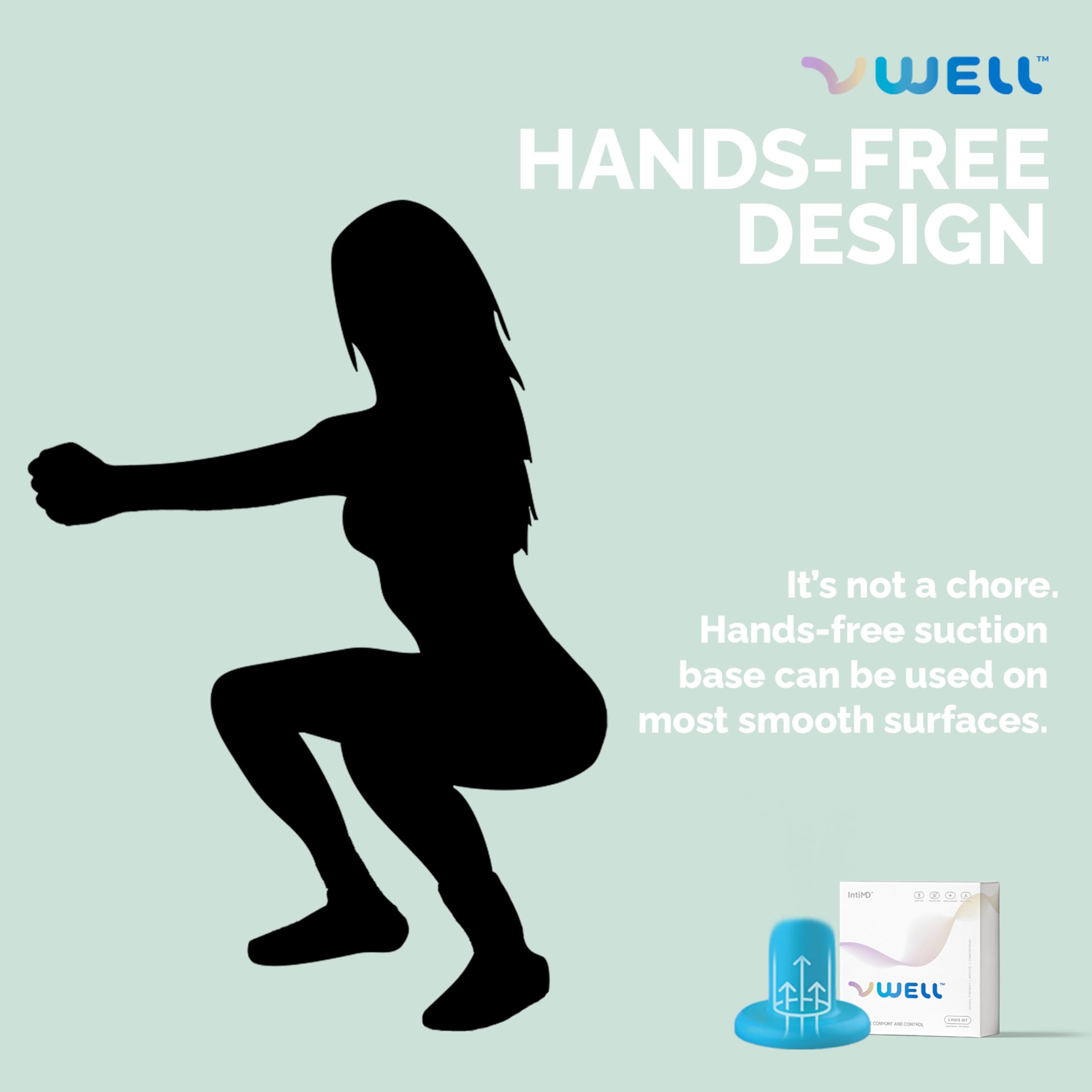 IntiMD VWELL wand with tapered design for comfortable secure grip during use