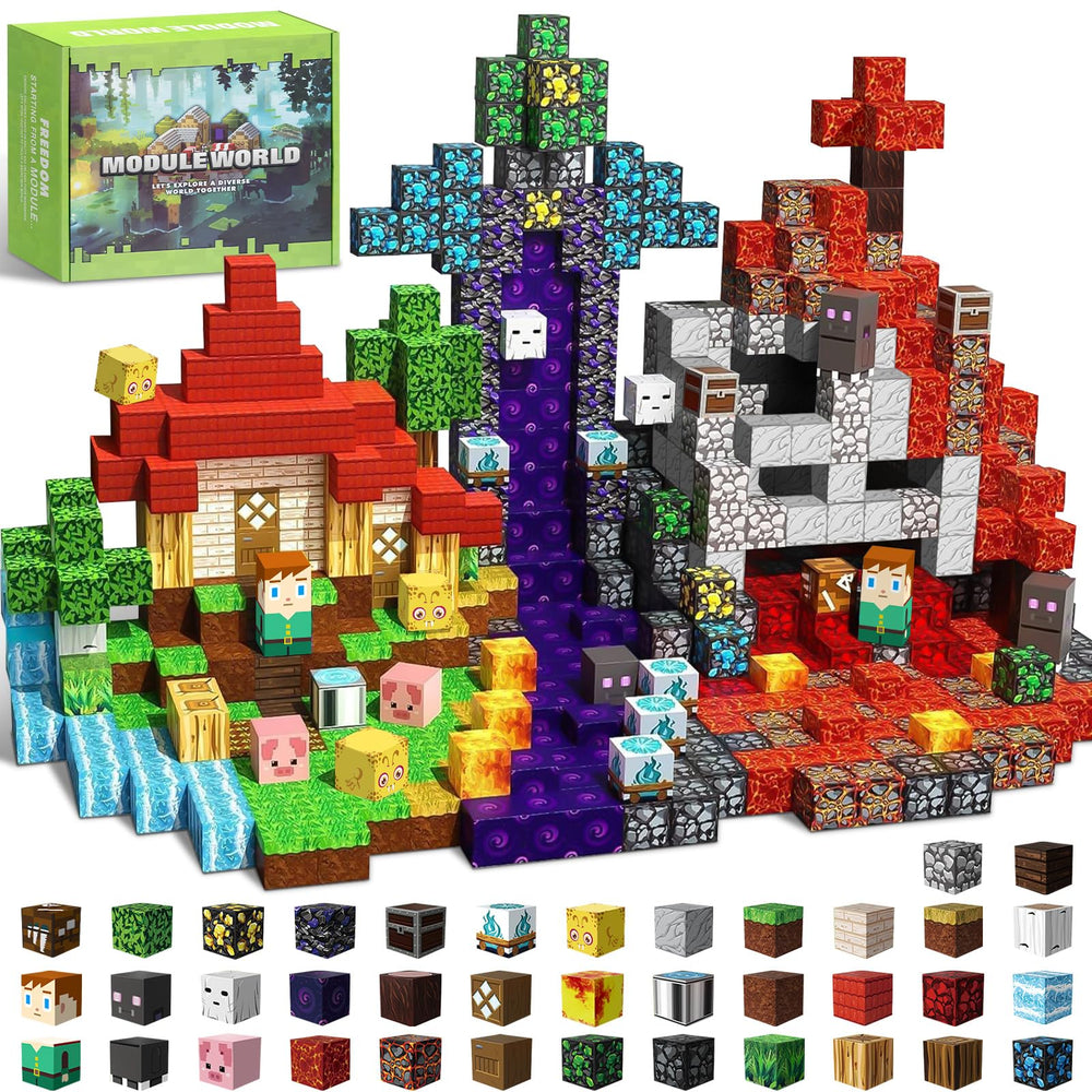 Intoypad 300PCS magnetic forest-theme blocks for imaginative play and learning